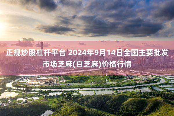 正规炒股杠杆平台 2024年9月14日全国主要批发市场芝麻(白芝麻)价格行情