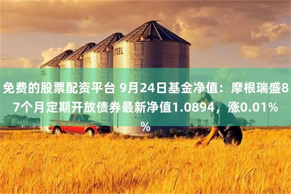 免费的股票配资平台 9月24日基金净值：摩根瑞盛87个月定期开放债券最新净值1.0894，涨0.01%