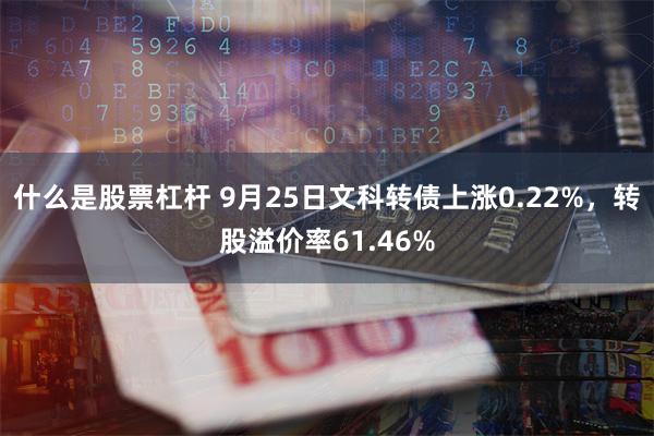 什么是股票杠杆 9月25日文科转债上涨0.22%，转股溢价率61.46%